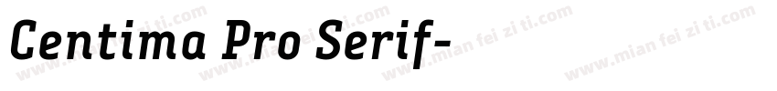 Centima Pro Serif字体转换